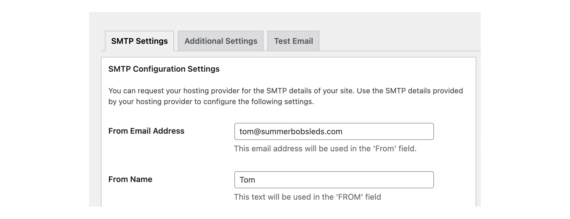 Easy WP SMTP settings
