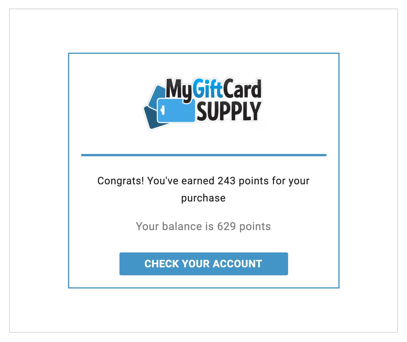 MyGiftCardSupply loyalty program