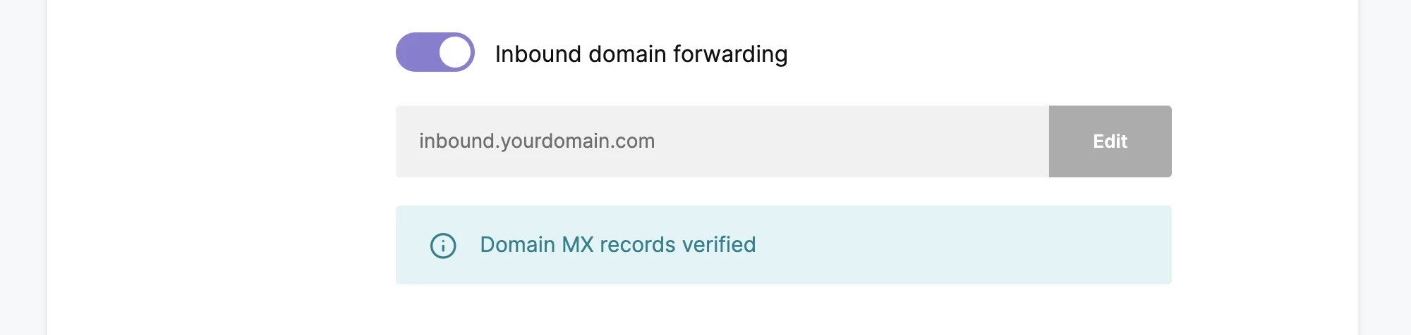 Custom inbound domain