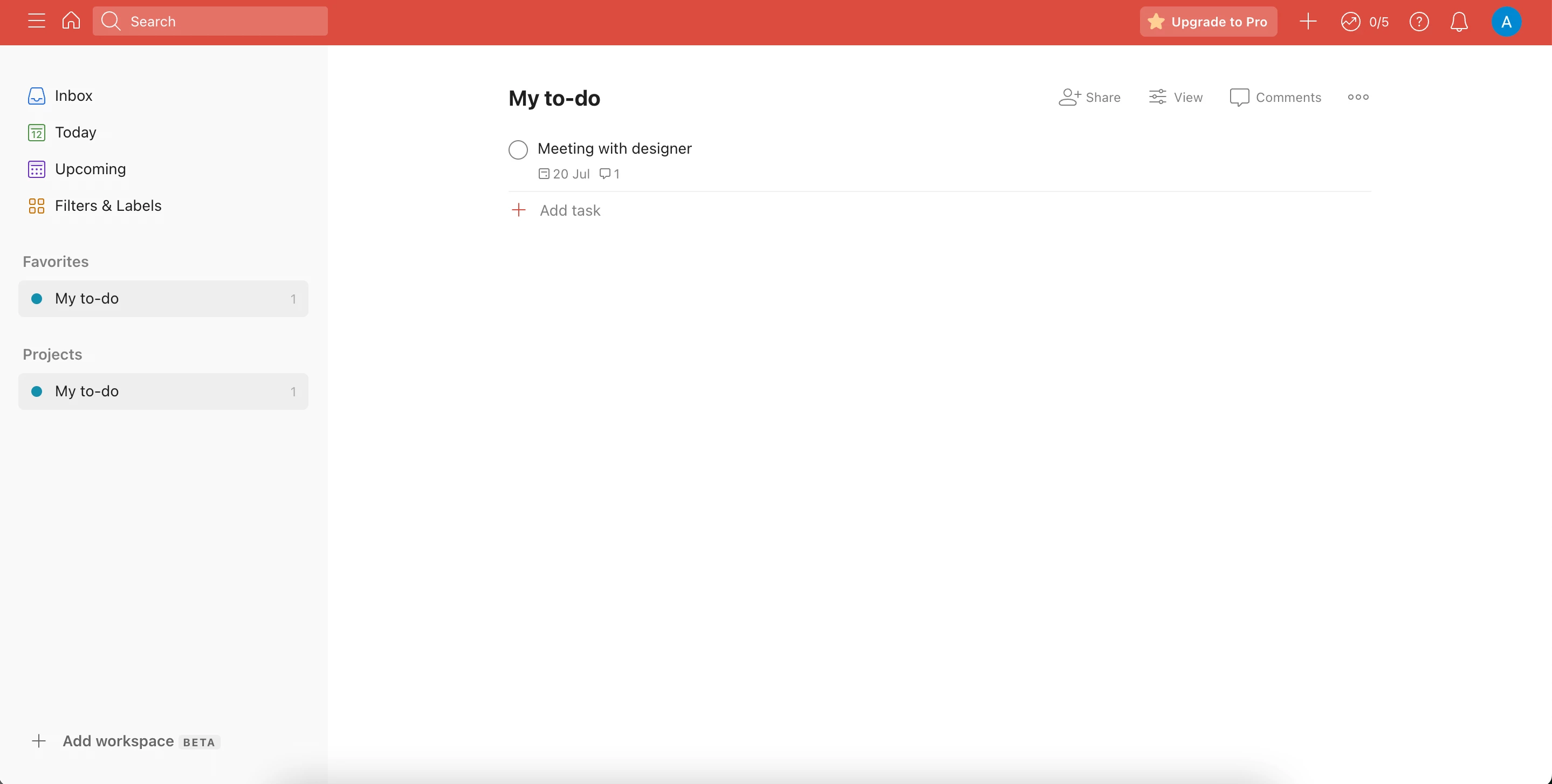 Task details parsed to the Todoist app from the email. 