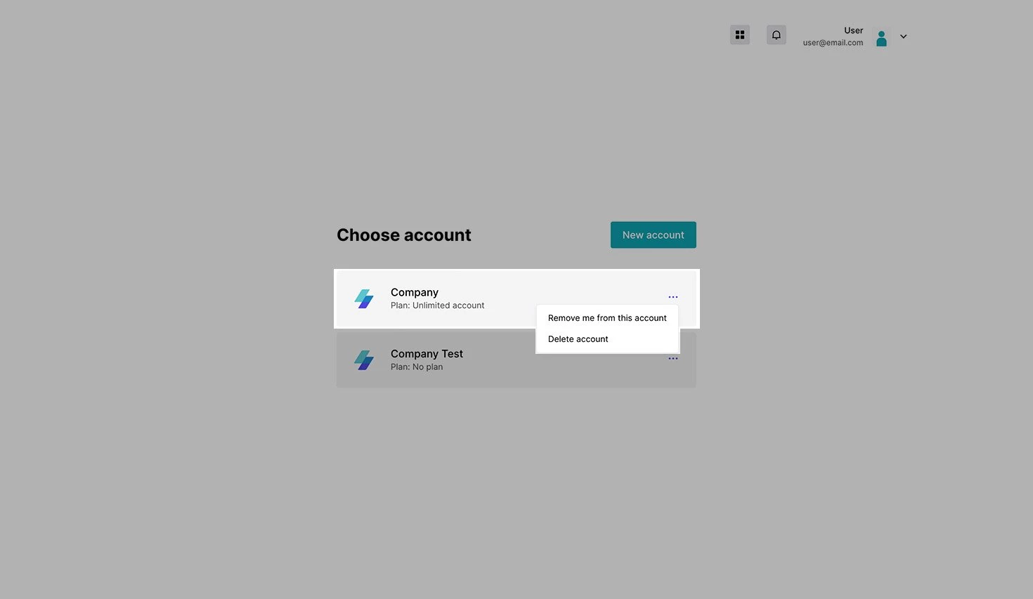 Remove me from account option in MailerSend
