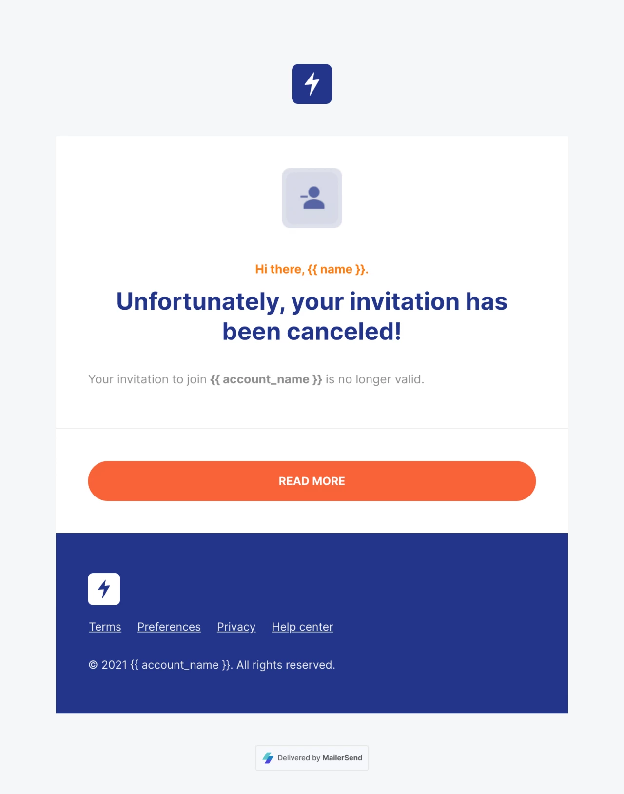 User invite canceled
