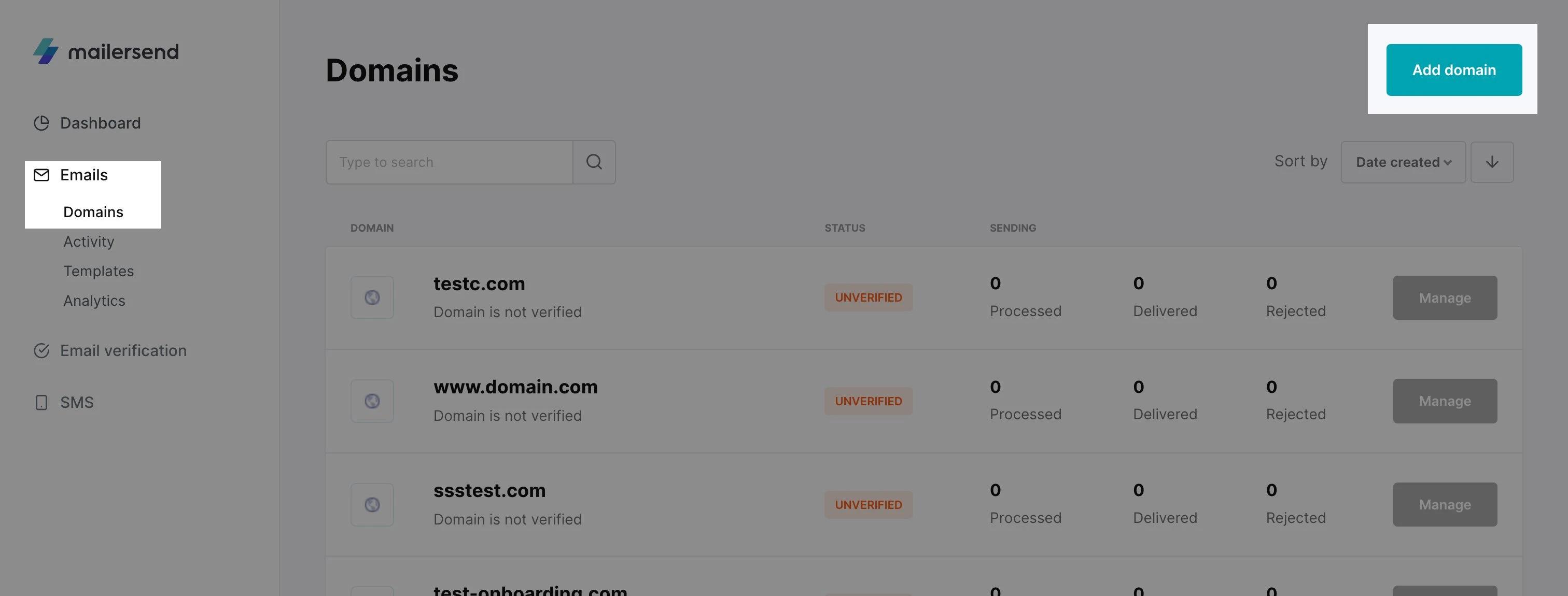 Add domain