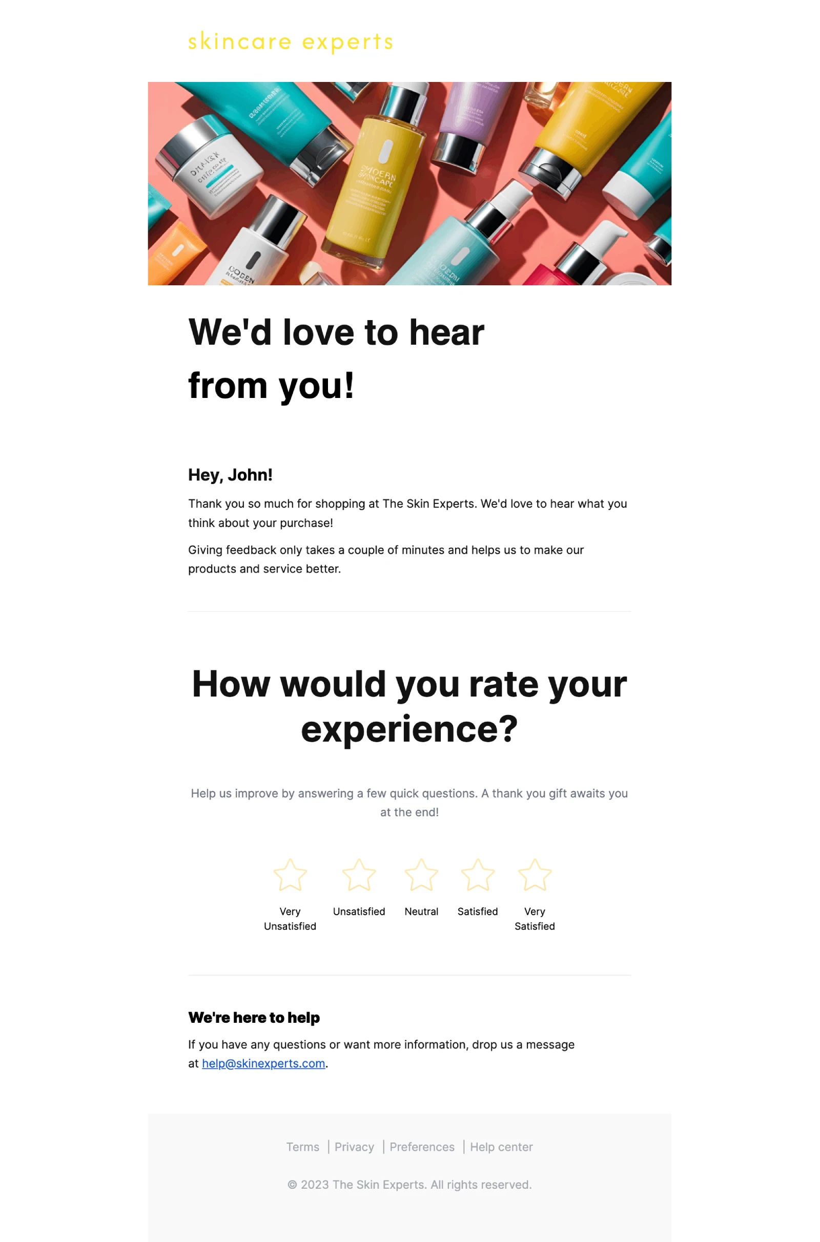 An example of an email template built in MailerSend and sent with Java using the API.