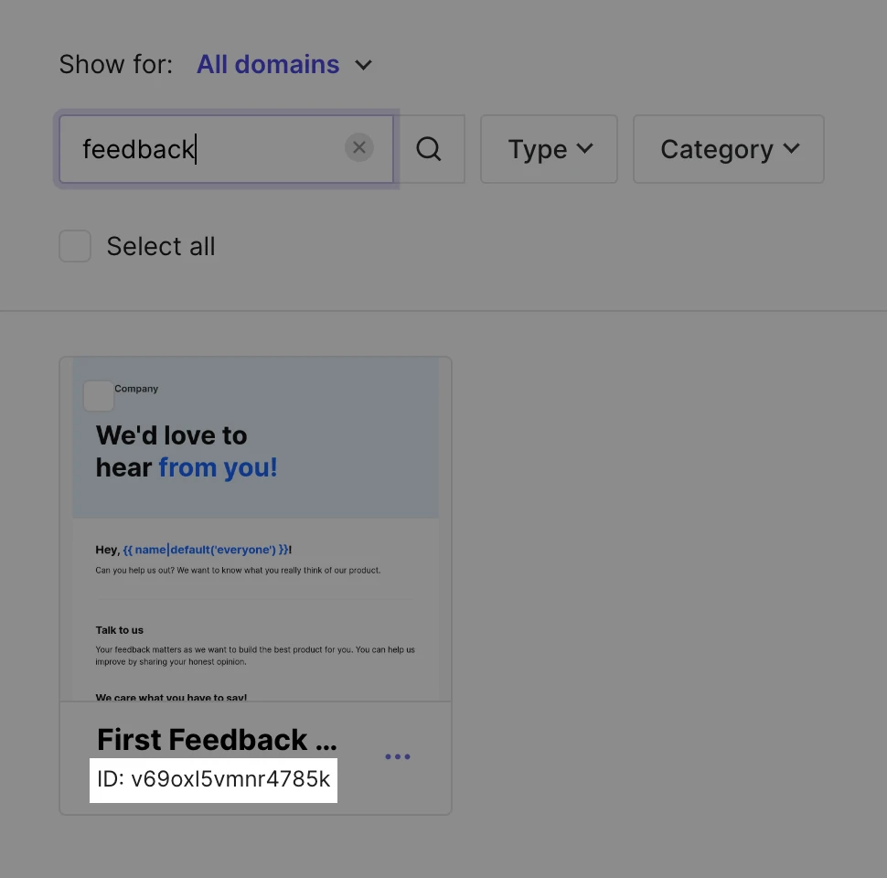 My templates page