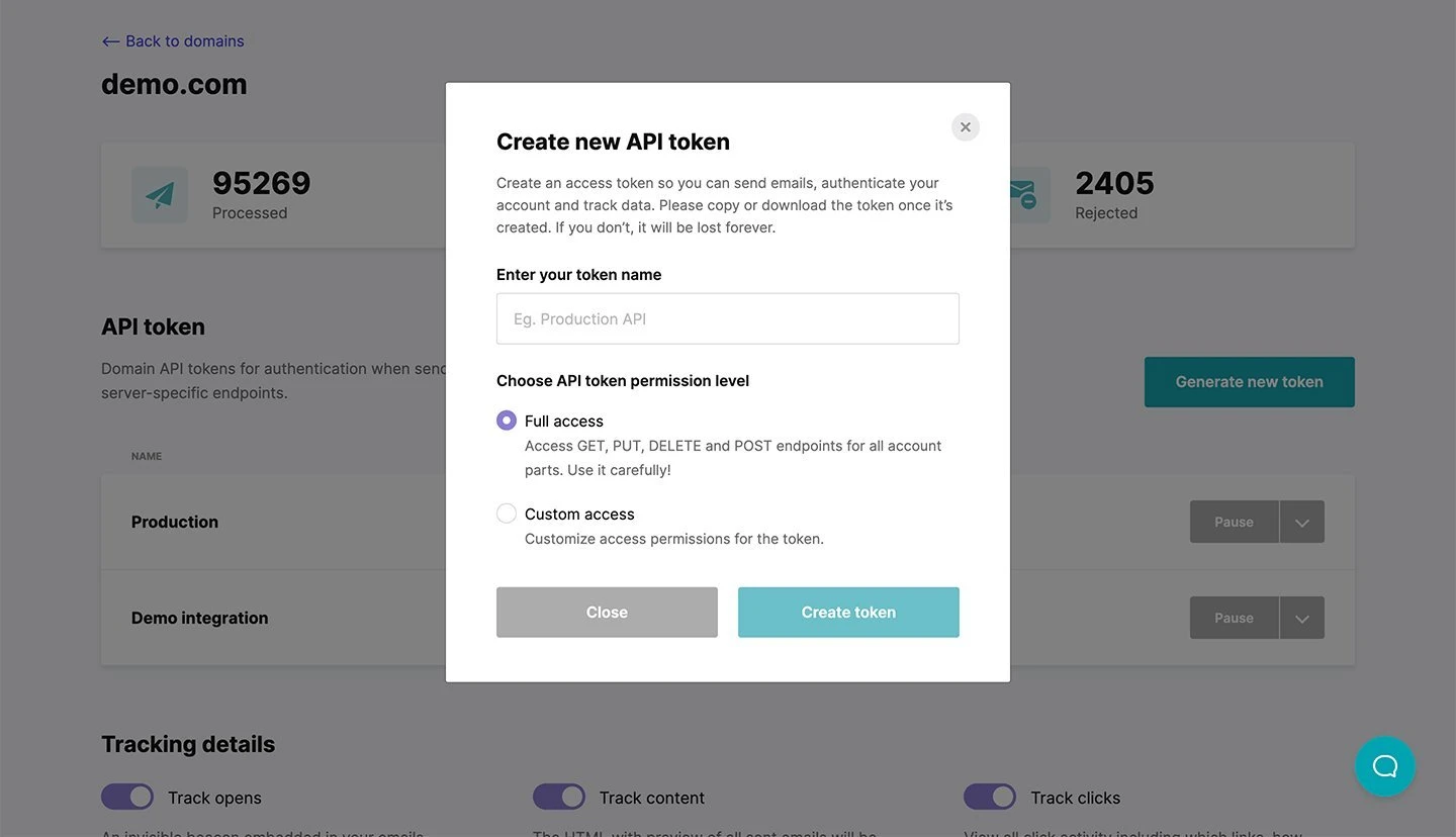 Create token