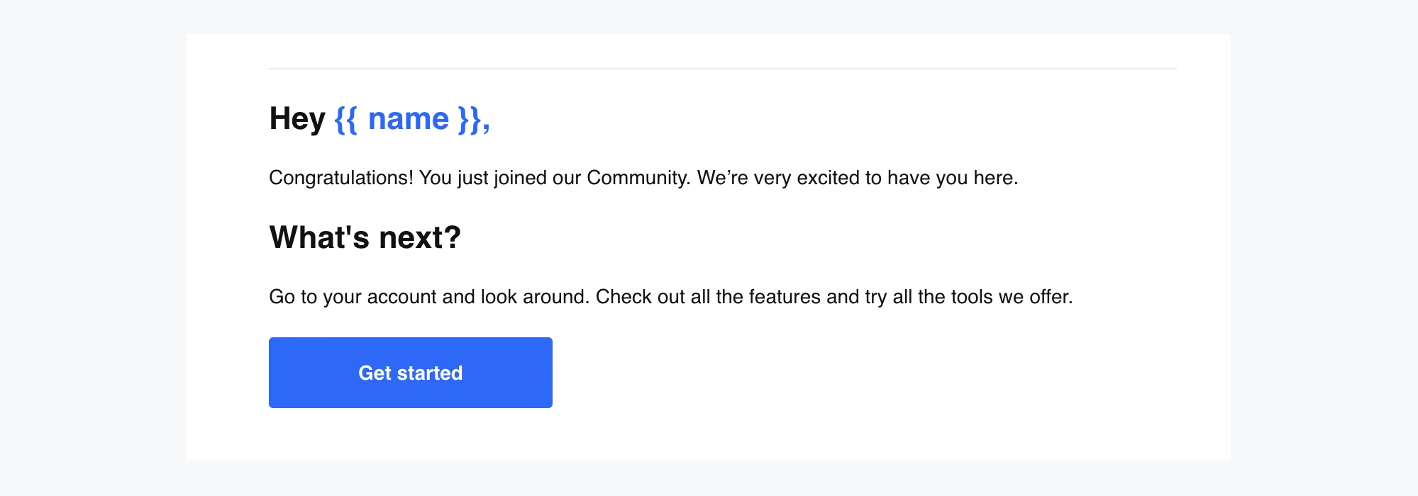 Personalization with variables