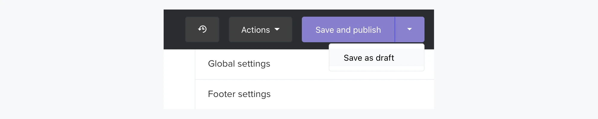 Save as draft