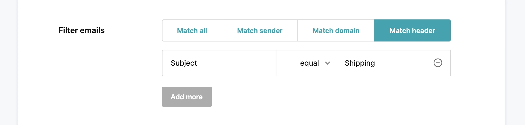 Filter emails