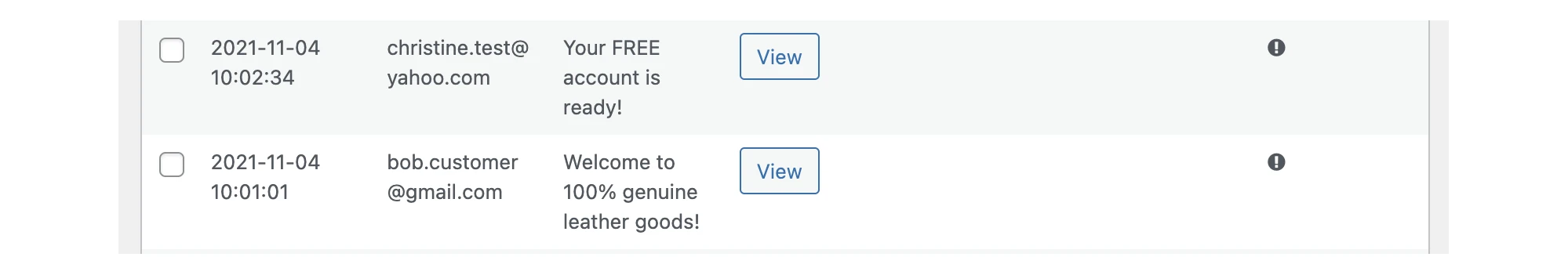 Spammy subject lines