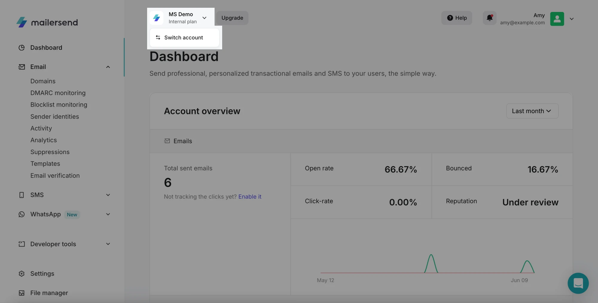 How to switch between multiple accounts.
