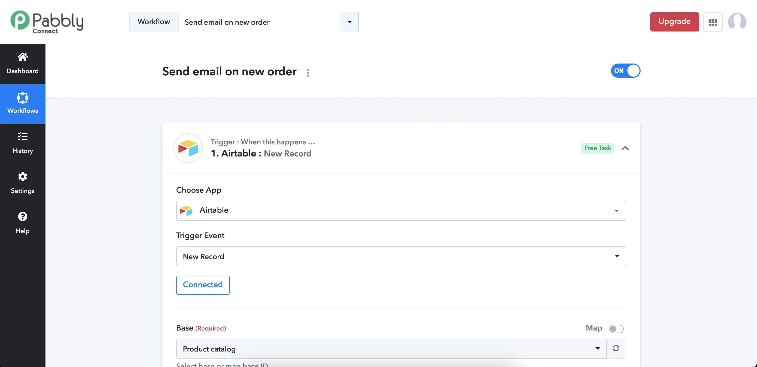 Pabbly integration screenshot