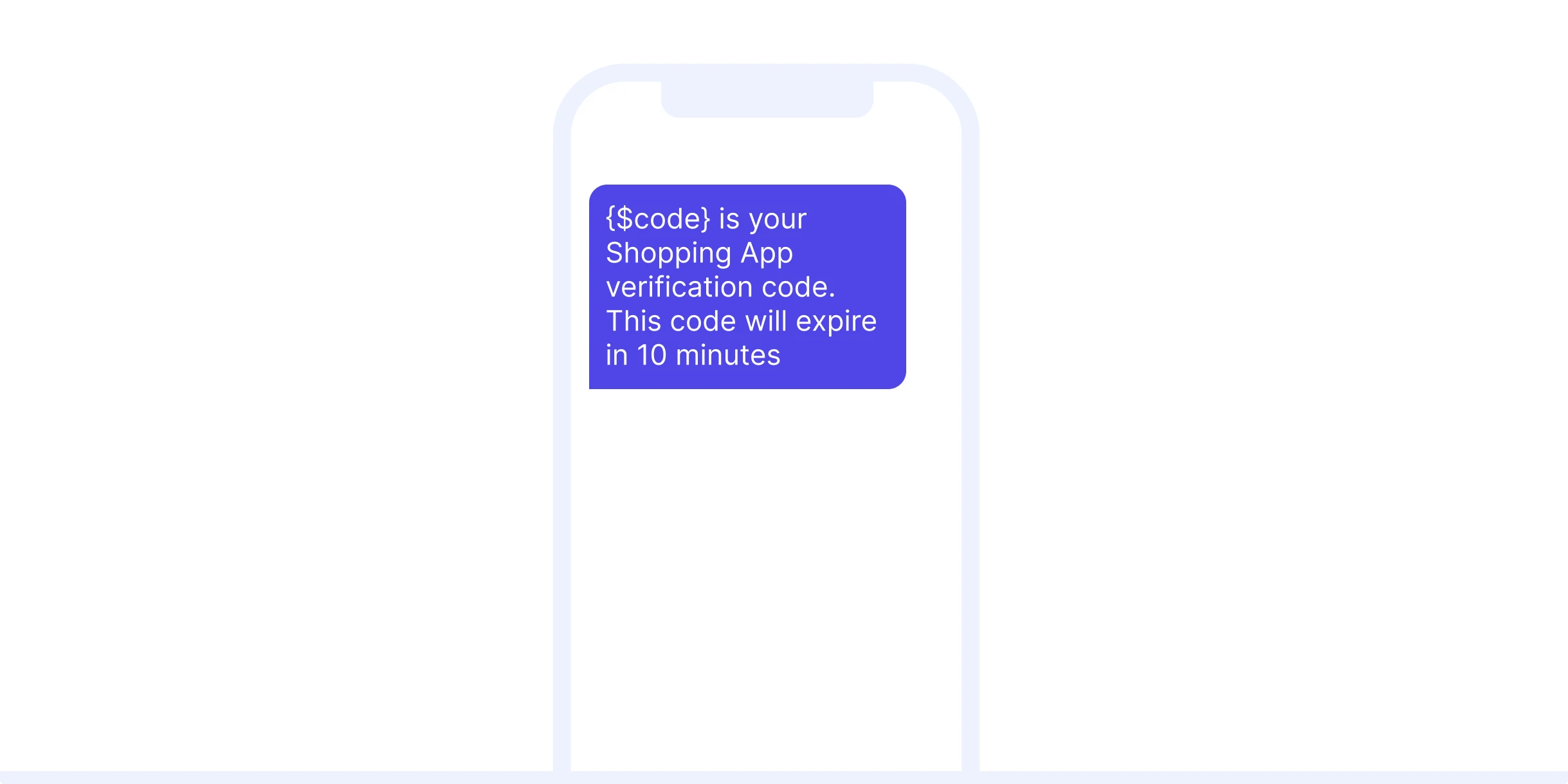 Transactional SMS example 2FA