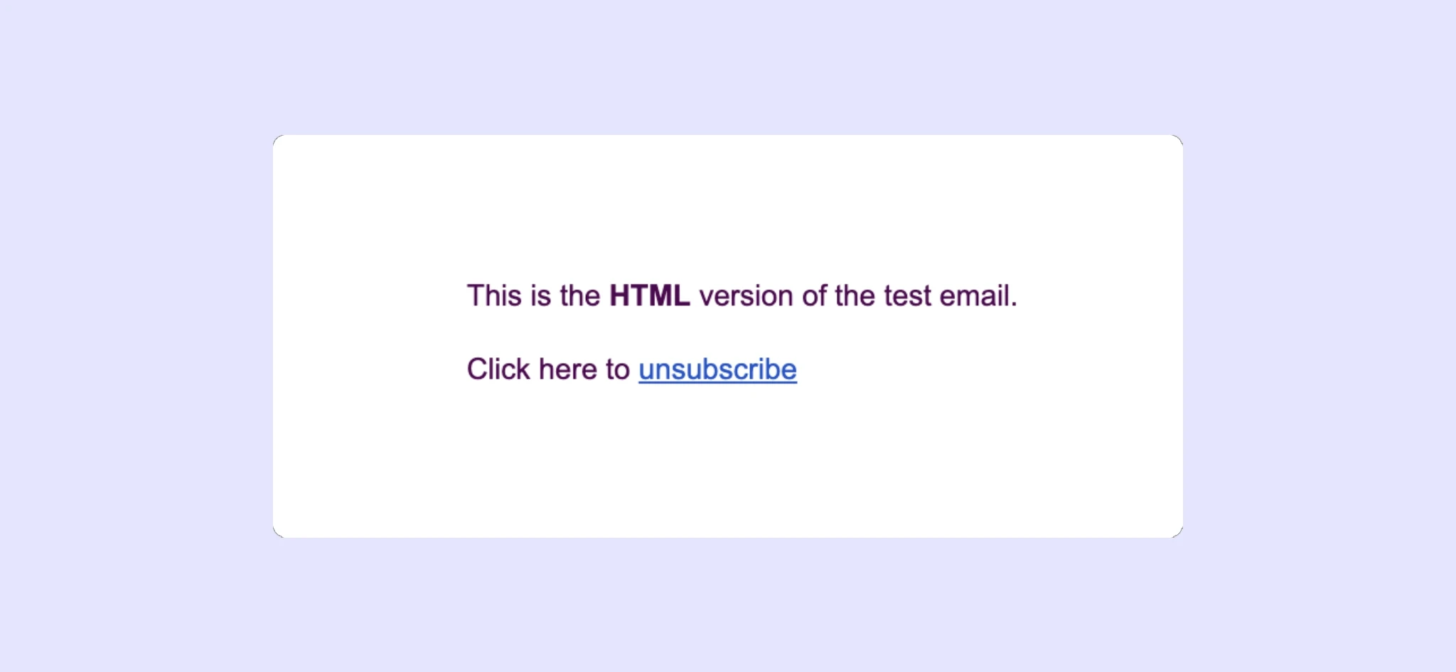 Example of very simple HTML email sent via the MailerSend API with Java.
