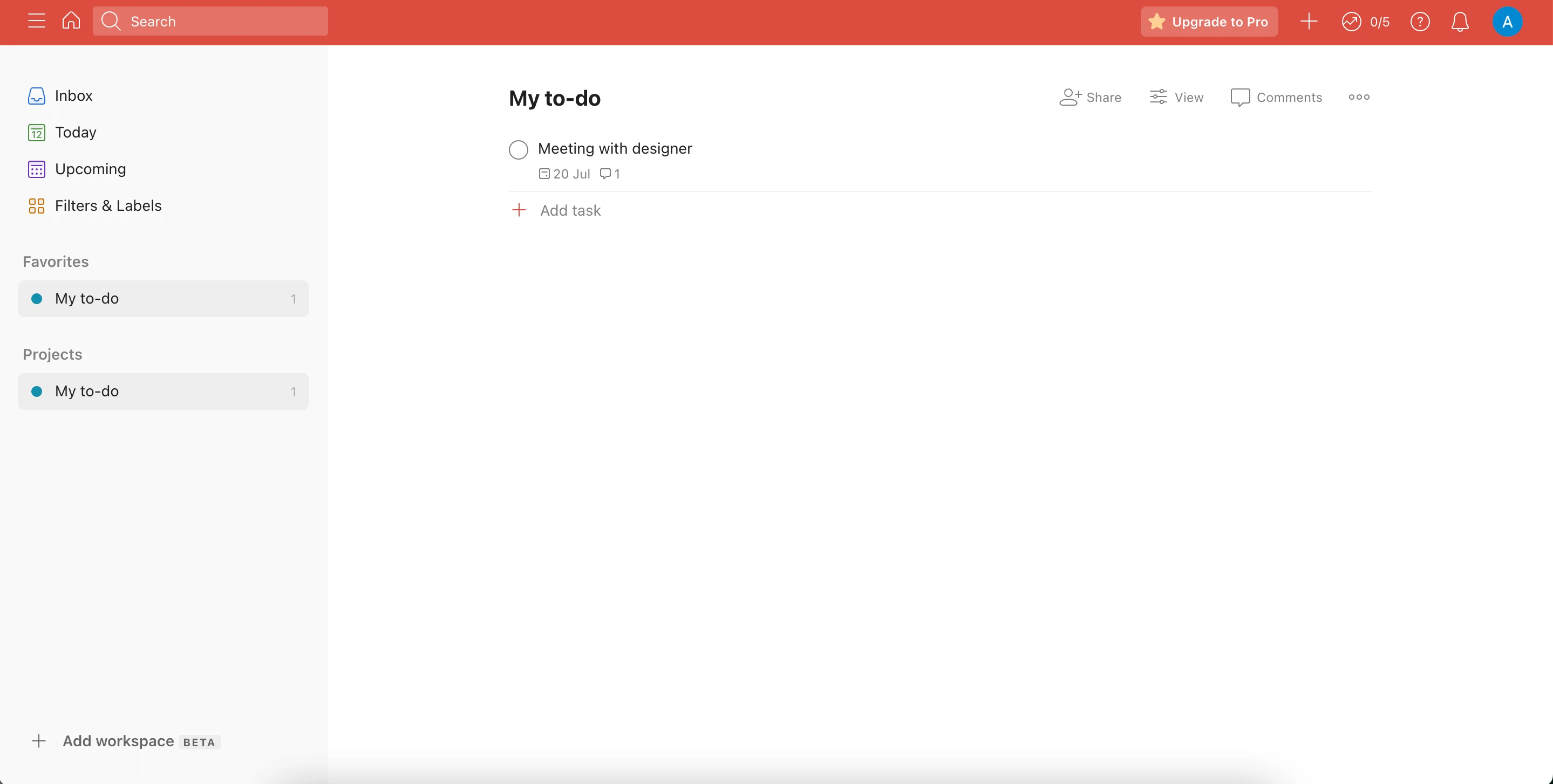 Task details parsed to the Todoist app from the email.
