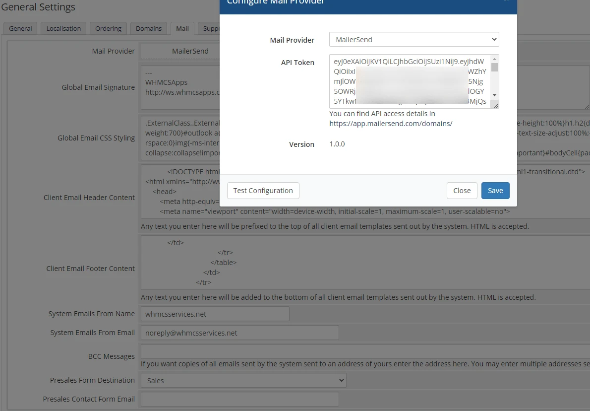 WHMCS plugin