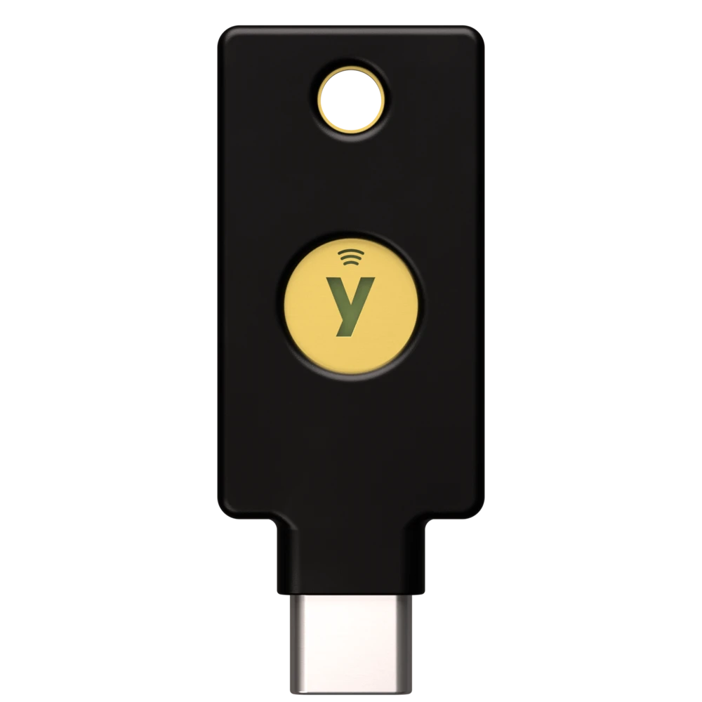 An example of a physical key that uses hash-based OTPs. Image source: Yubico.