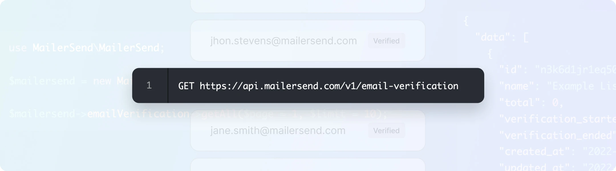 The MailerSend email verification endpoint.