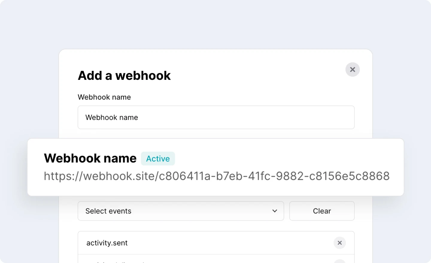 Adding awebhook in MailerSend