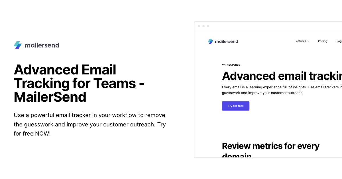 Advanced Email Tracking for Teams - MailerSend