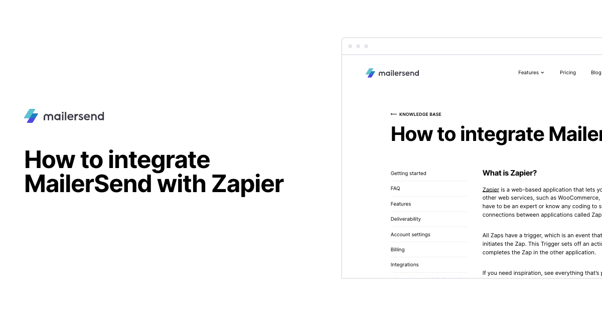 How to Integrate MailerSend with Zapier