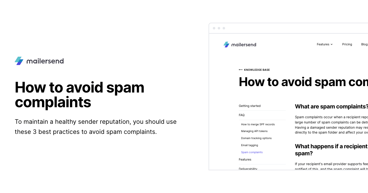 How to avoid spam complaints
