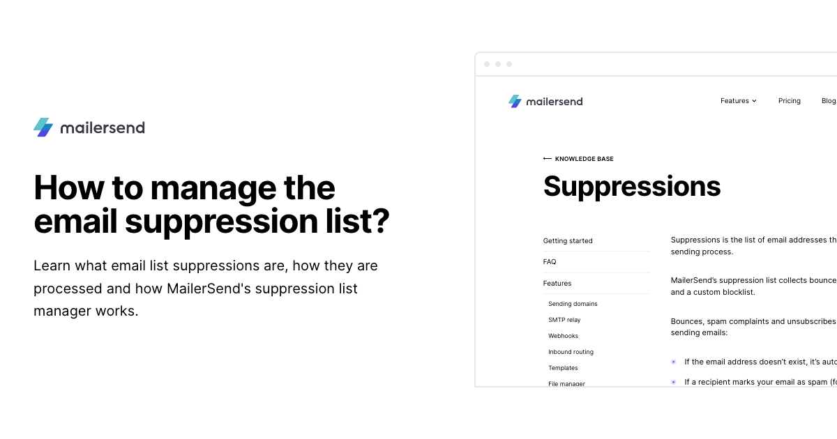 How to Manage the Email Suppression List