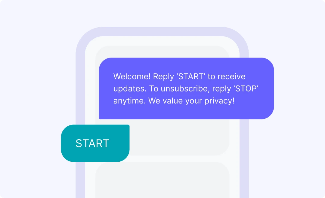 Example of SMS top-in prompts.