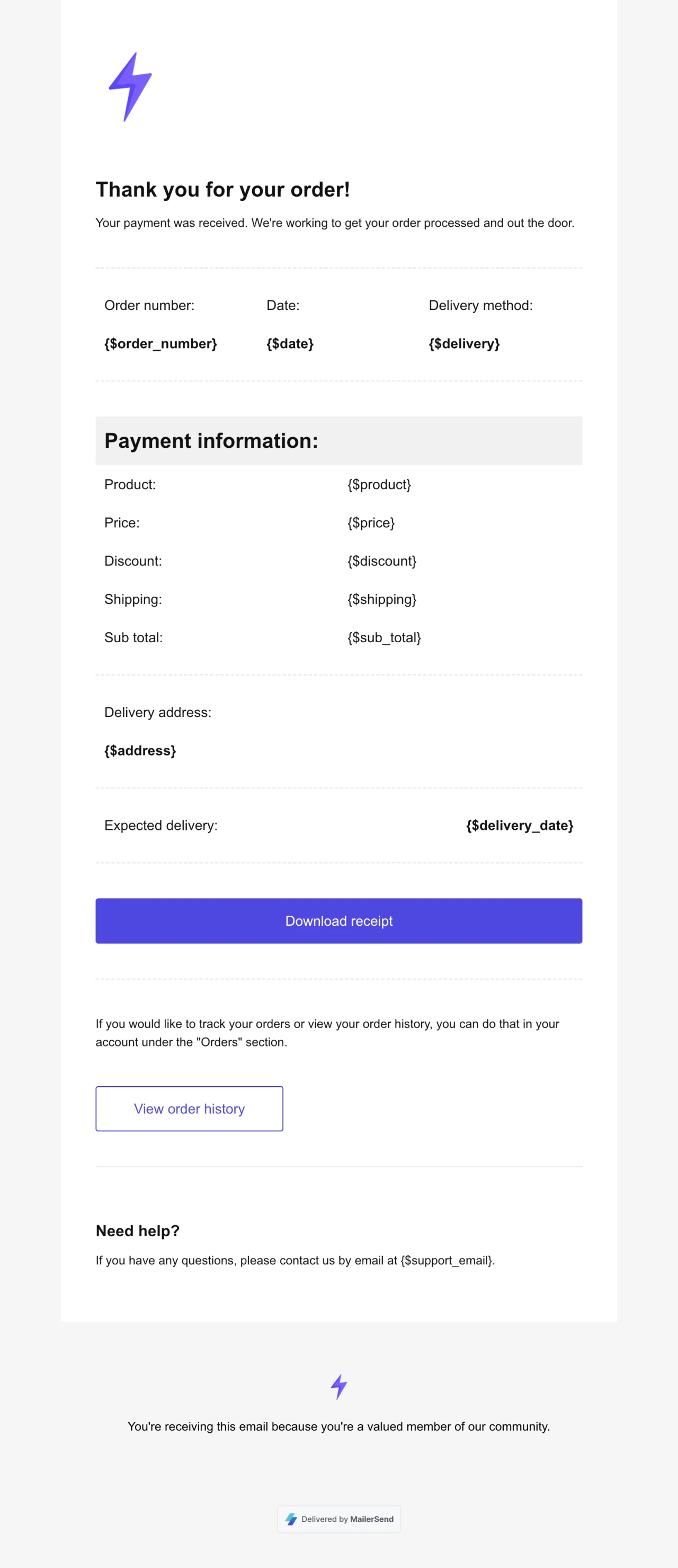 Invoice receipt