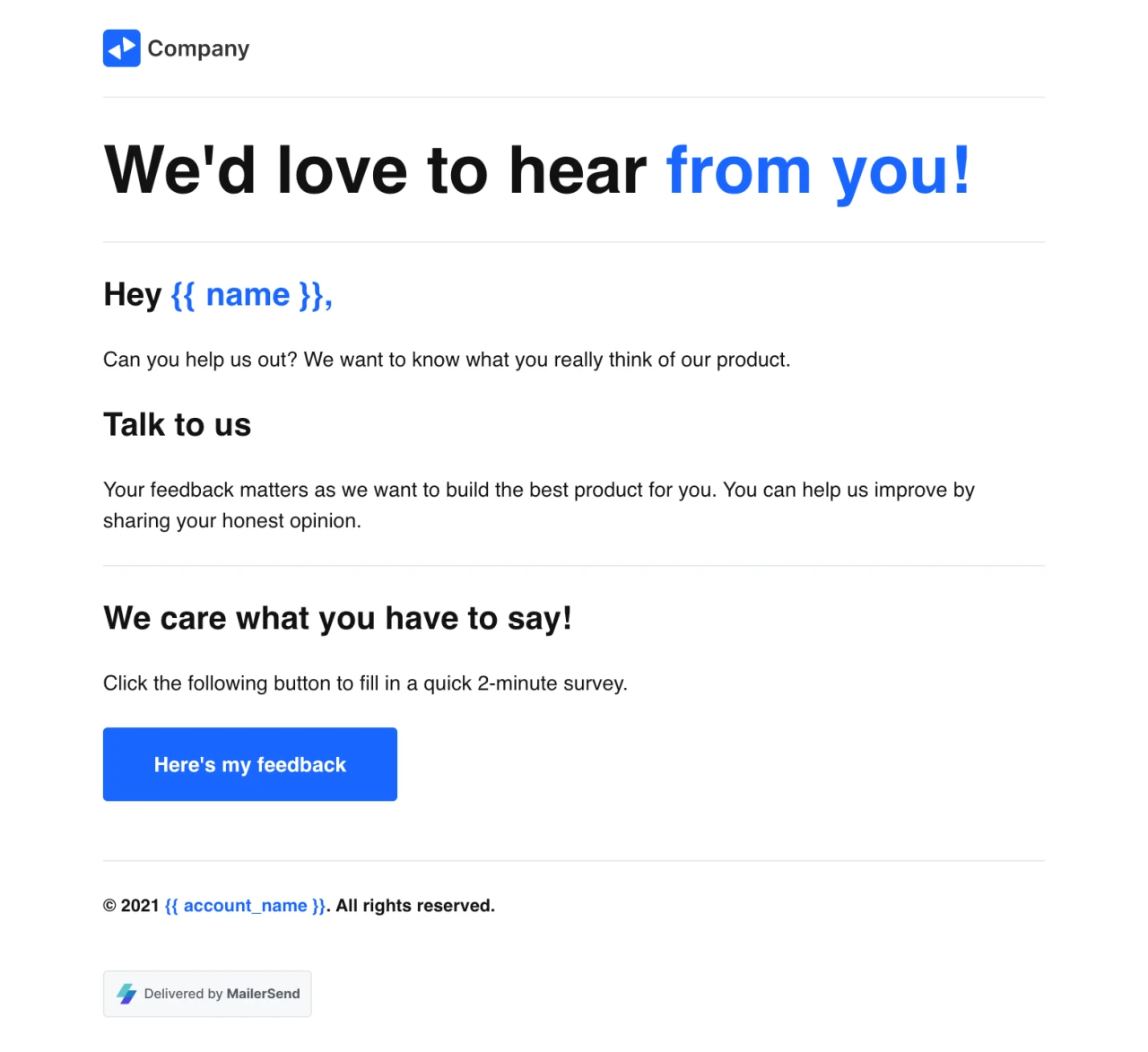 Feedback rich text