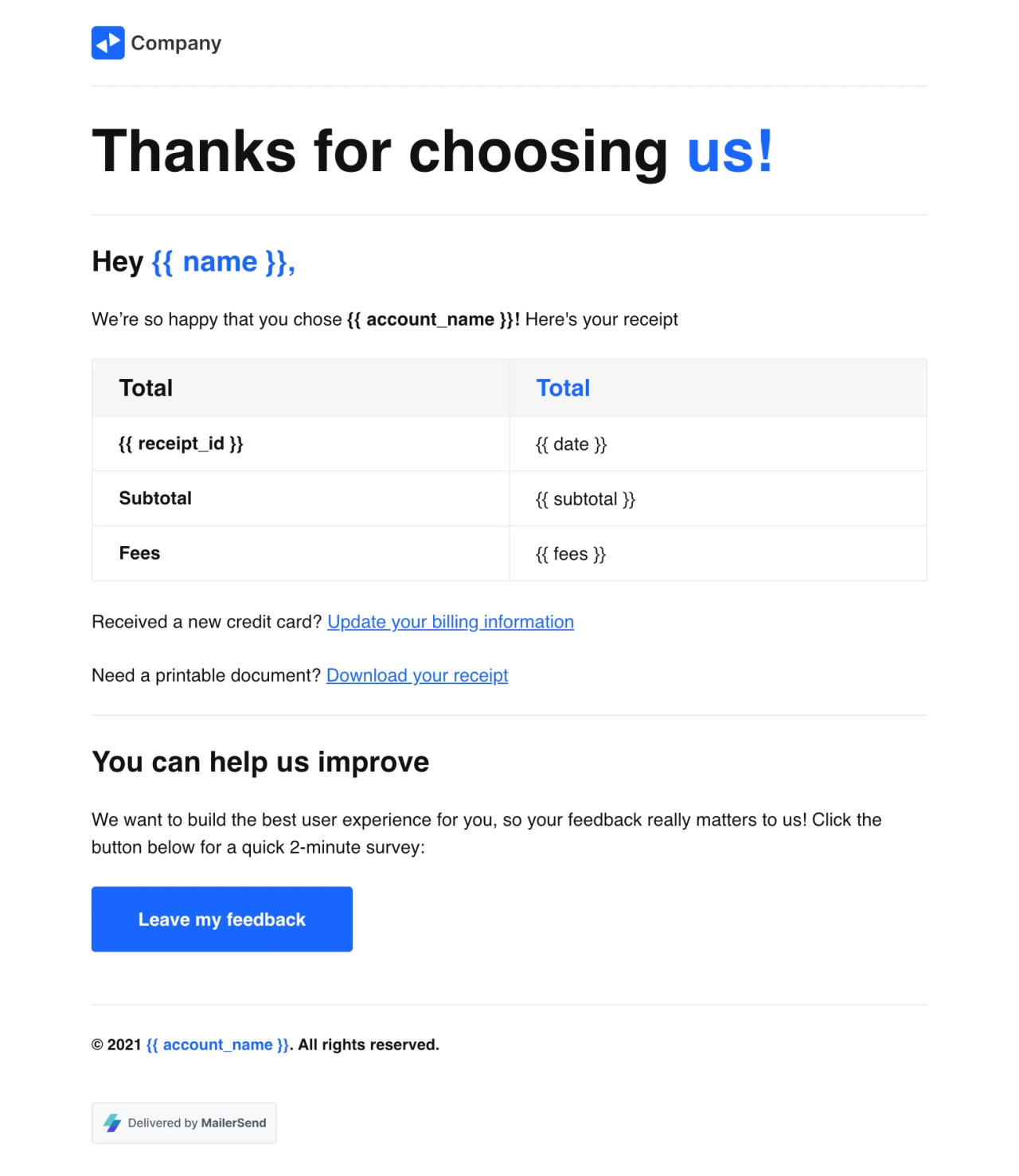 Invoice rich text